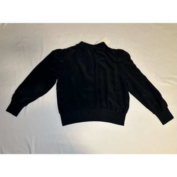 Joie Lyane Silk Blouse Women’s Medium NWT Black $298 MSRP - Picture 2 of 4